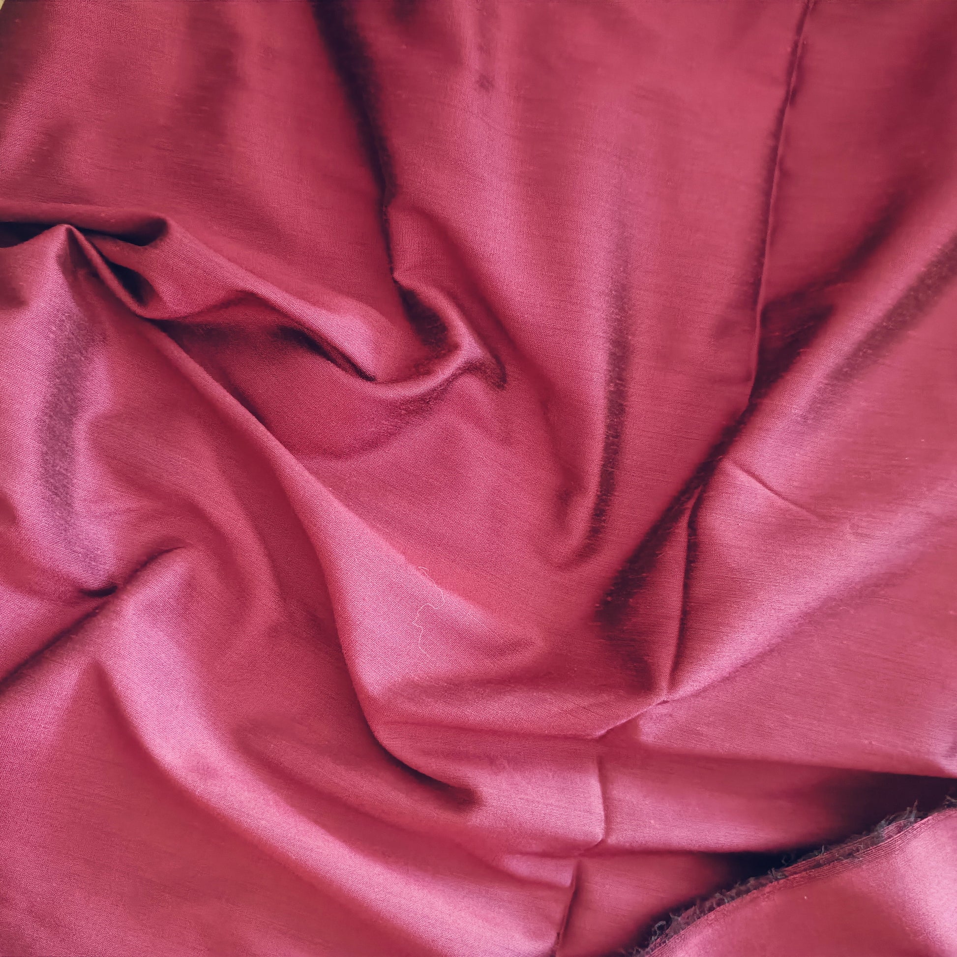 Premium Deep Maroon Cotton Silk Fabric - Fabric | Tags: Cotton Silk Textile