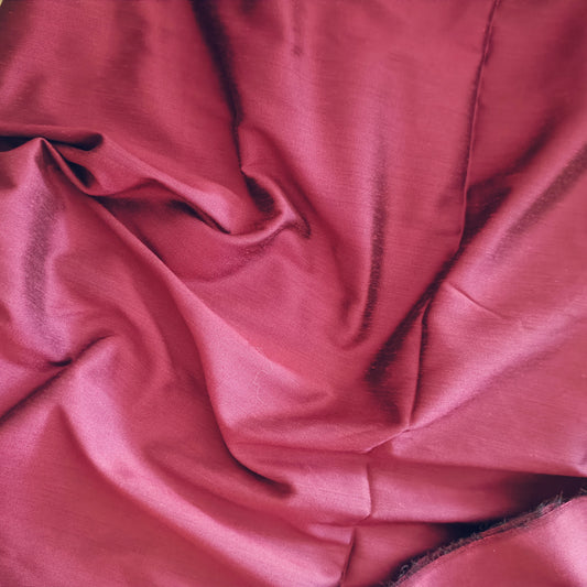 Premium Deep Maroon Cotton Silk Fabric - Fabric | Tags: Cotton Silk Textile