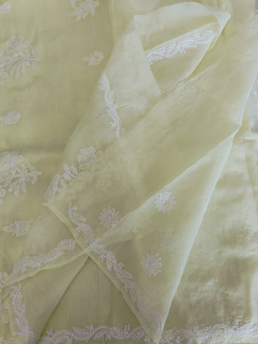 नर्मदा - Chikankari Cotton Saree
