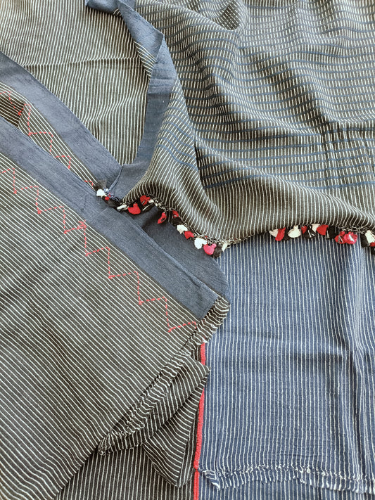 स्वाह - Pure Handwoven Kala Cotton Saree - Sustainable l Organic l Ethical