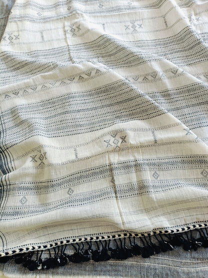 सांचा - Pure Handwoven Kala Cotton Saree - Sustainable l Organic l Ethical
