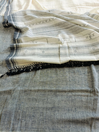 सांचा - Pure Handwoven Kala Cotton Saree - Sustainable l Organic l Ethical