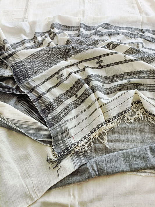 विरासत - Pure Handwoven Kala Cotton Saree - Sustainable l Organic l Ethical