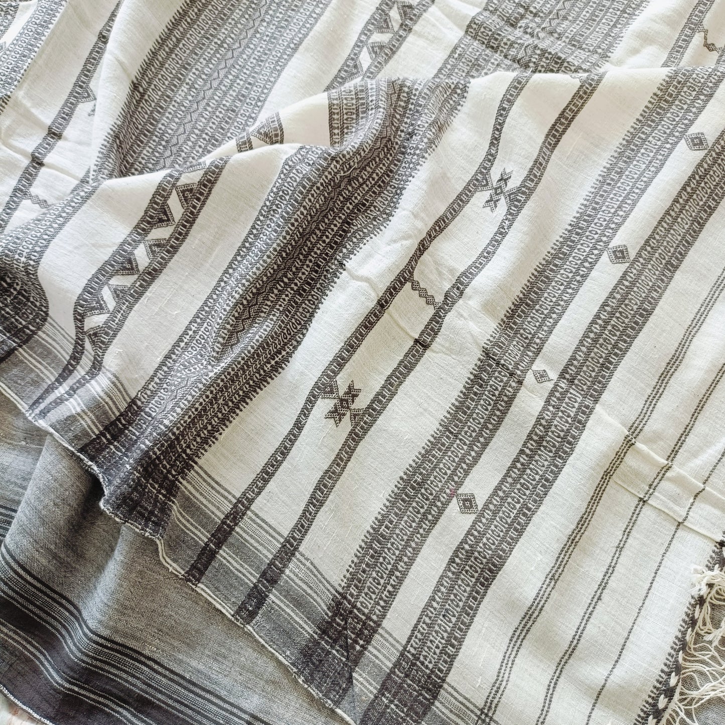 विरासत - Pure Handwoven Kala Cotton Saree - Sustainable l Organic l Ethical