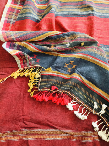 प्रकृति - Pure Handwoven Kala Cotton Saree - Sustainable l Organic l Ethical