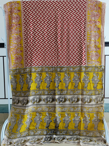 रचनिका - Pure Kota Handloom Cotton Handcrafted Kalamkari Saree