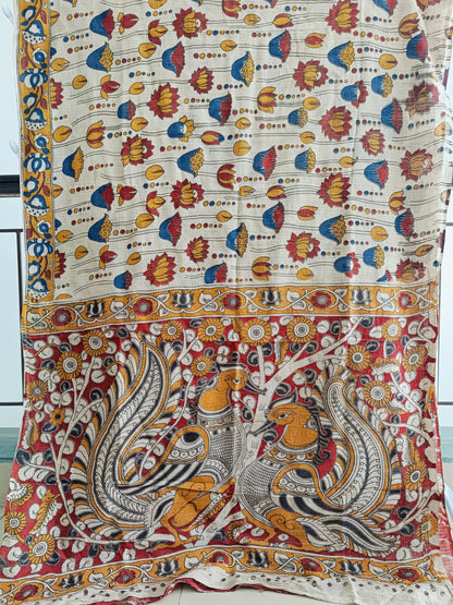 उर्वशी - Pure Kota Handloom Cotton Handcrafted Kalamkari Saree