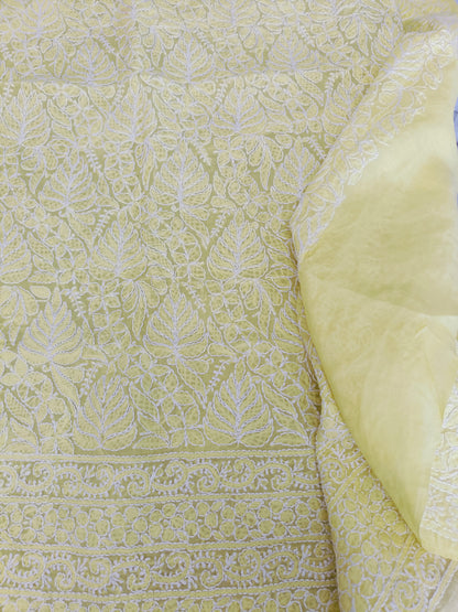 आभाl - Chikankari Cotton Apparel Kurta Fabric