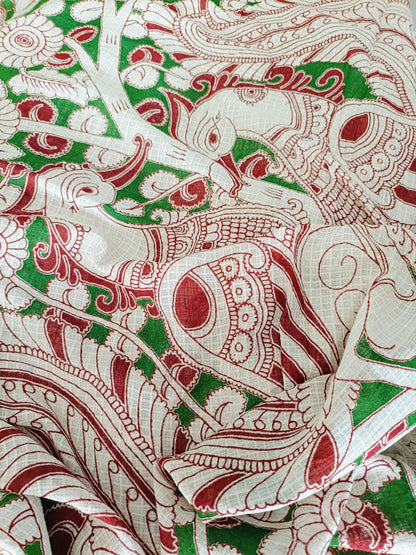 विदर्भा - Pure Kota Handloom Cotton Handcrafted Kalamkari Saree
