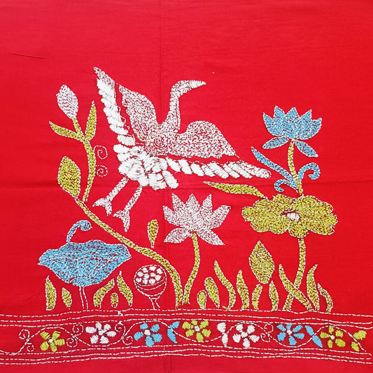 आर्या – Designer Kantha Stitch Blouse Fabric