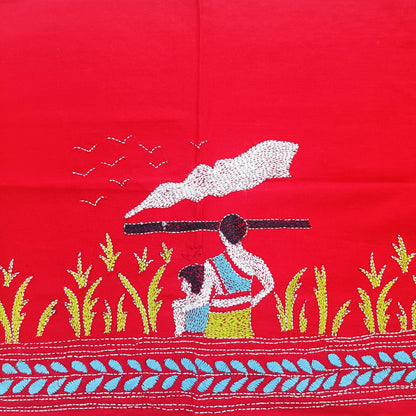 तन्वी – Designer Kantha Stitch Blouse Fabric