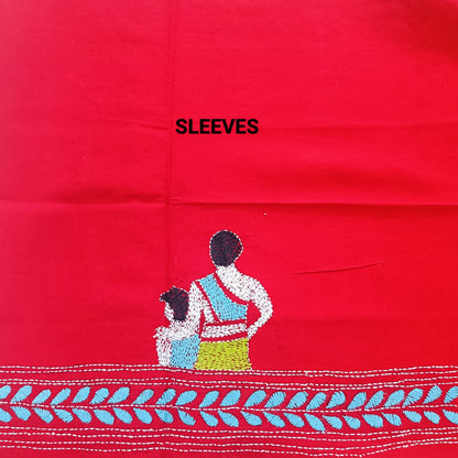 तन्वी – Designer Kantha Stitch Blouse Fabric