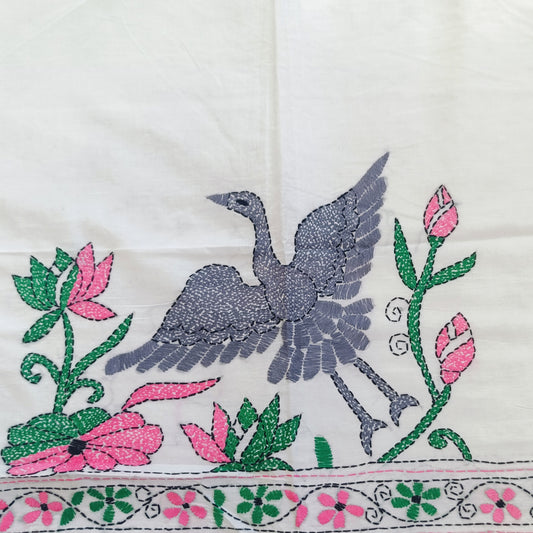 नंदिता – Designer Kantha Stitch Blouse Fabric