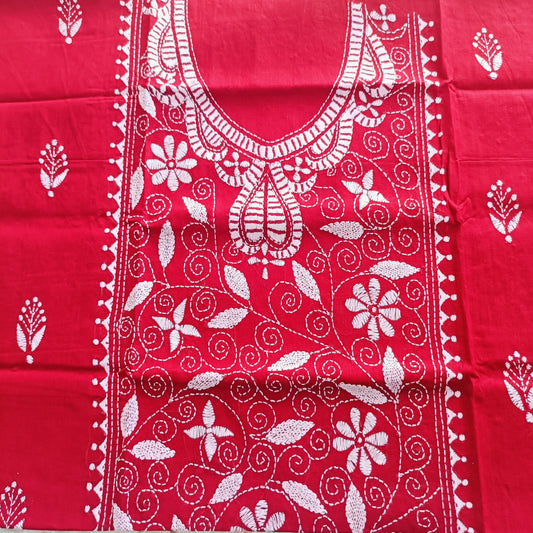 लावण्या – Pure Cotton Kantha Stitch Kurta Fabric