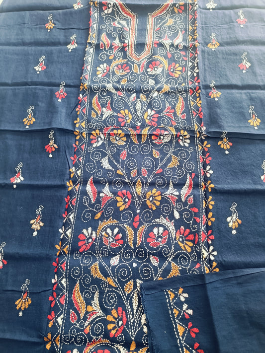 चांदनी – Pure Cotton Kantha Stitch Kurta Fabric