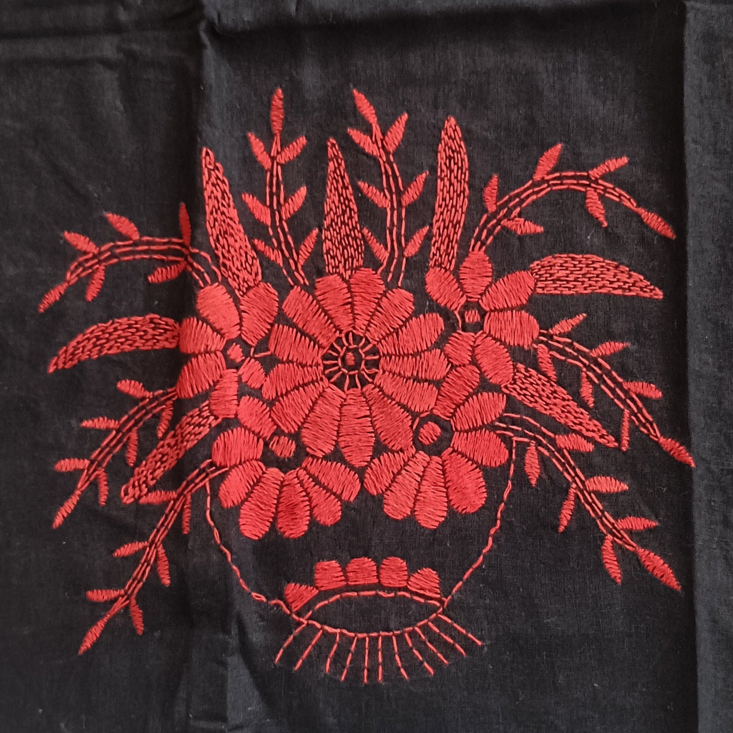 Kantha Stitch Cotton Half Work Blouse Fabric