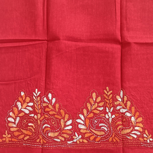 Kantha Stitch Cotton Half Work Blouse Fabric