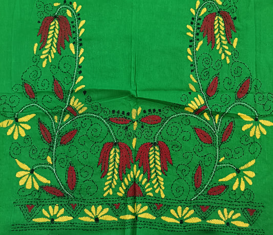 प्राची – Designer Kantha Stitch Blouse Fabric