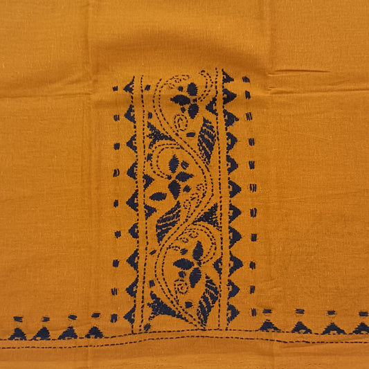 Kantha Stitch Cotton Half Work Blouse Fabric