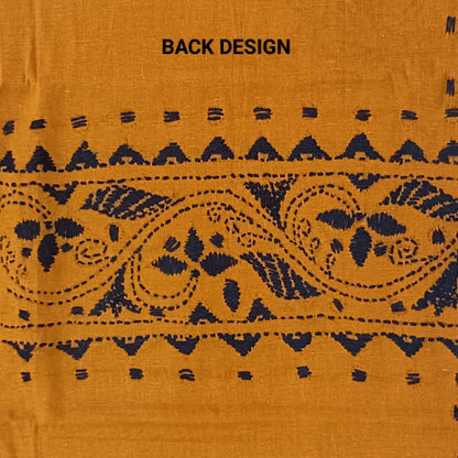 Kantha Stitch Cotton Half Work Blouse Fabric