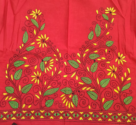 साधना – Designer Kantha Stitch Blouse Fabric