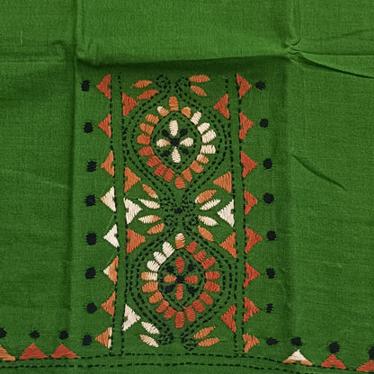 Kantha Stitch Cotton Half Work Blouse Fabric