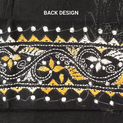Kantha Stitch Cotton Half Work Blouse Fabric