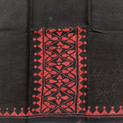 Kantha Stitch Cotton Half Work Blouse Fabric