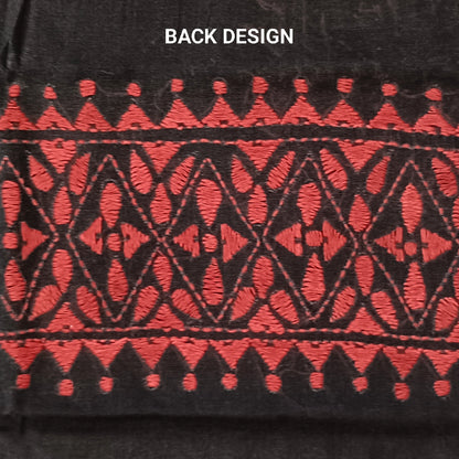 Kantha Stitch Cotton Half Work Blouse Fabric