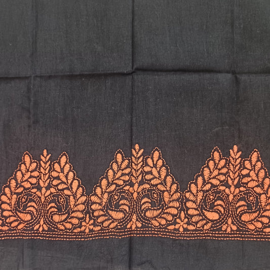 Kantha Stitch Cotton Half Work Blouse Fabric