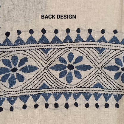 Kantha Stitch Cotton Half Work Blouse Fabric