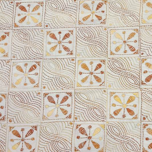 Kantha Stitch Cotton Blouse Fabric
