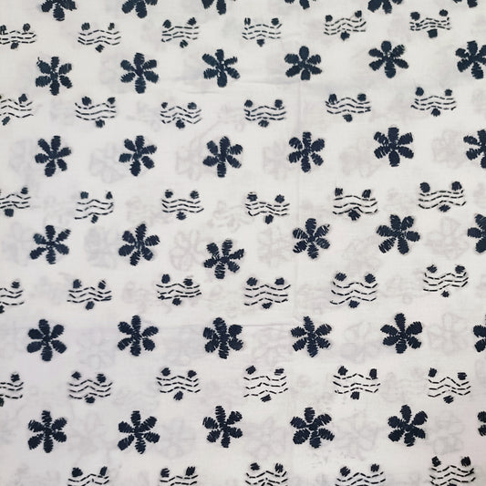 Kantha Stitch Cotton Blouse Fabric