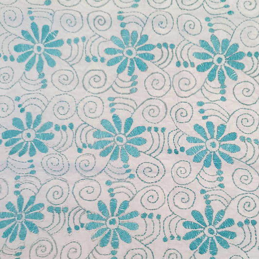 Kantha Stitch Cotton Blouse Fabric