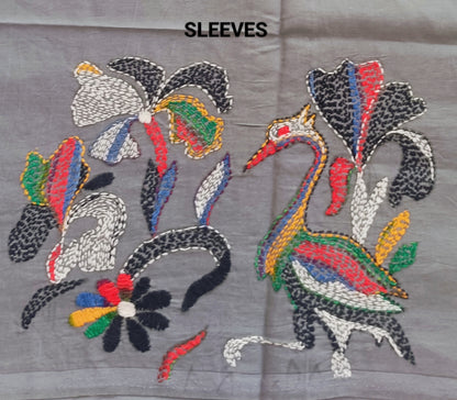 रूपाली – Designer Kantha Stitch Blouse Fabric