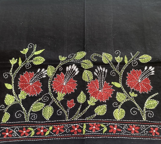 गौरी – Designer Kantha Stitch Blouse Fabric