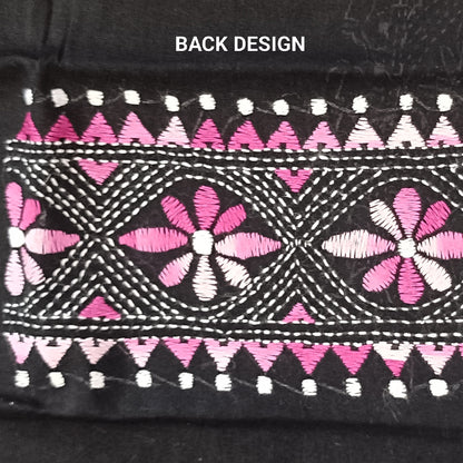 Kantha Stitch Cotton Half Work Blouse Fabric