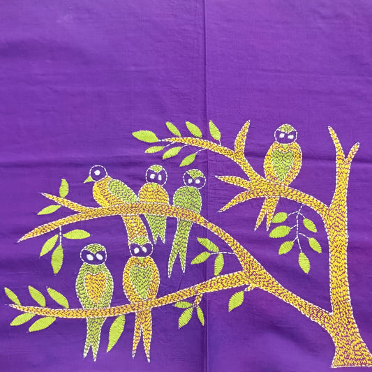 कुसुम – Designer Kantha Stitch Blouse Fabric