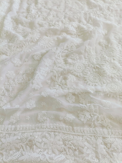 रश्मि - Soft Georgette Chikankari Saree