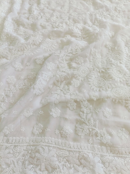 रश्मि - Soft Georgette Chikankari Saree