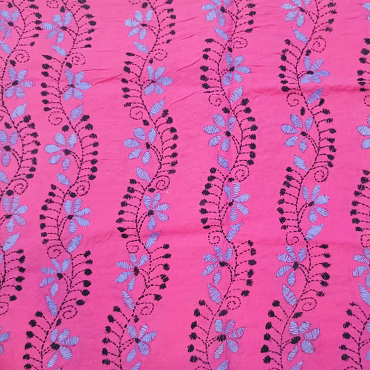 Kantha Stitch Cotton Blouse Fabric
