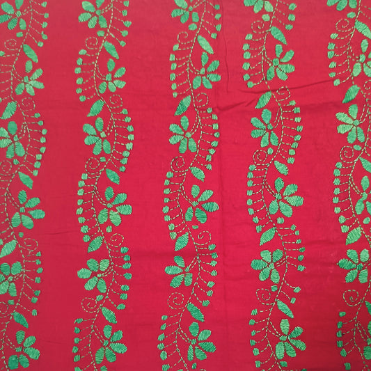 Kantha Stitch Cotton Blouse Fabric