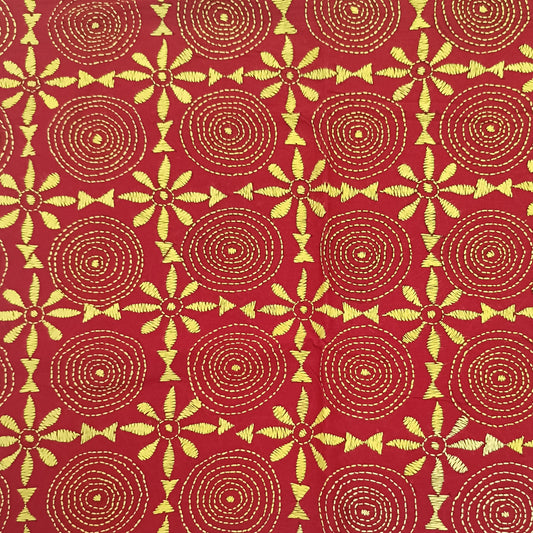 Kantha Stitch Cotton Blouse Fabric