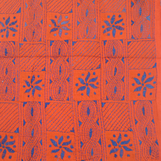 Kantha Stitch Cotton Blouse Fabric
