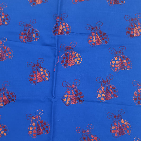 Kantha Stitch Cotton Blouse Fabric