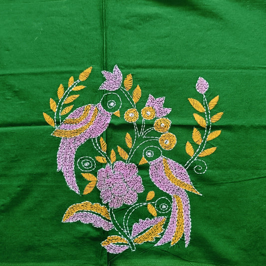 Designer Kantha Stitch Blouse Fabric