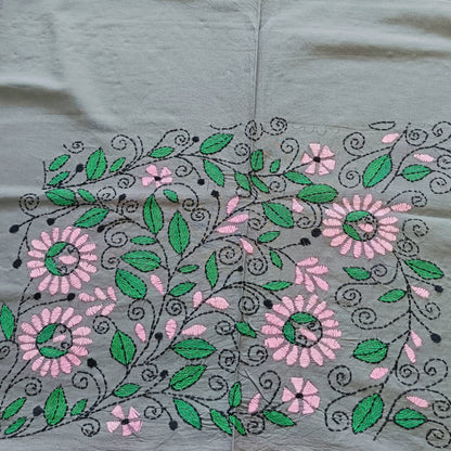 Designer Kantha Stitch Blouse Fabric