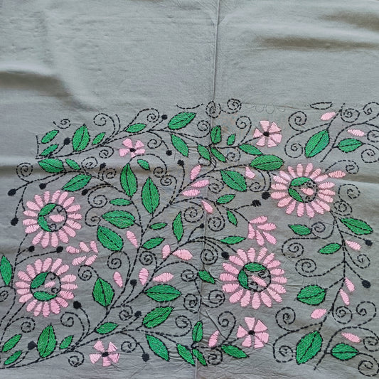 Designer Kantha Stitch Blouse Fabric