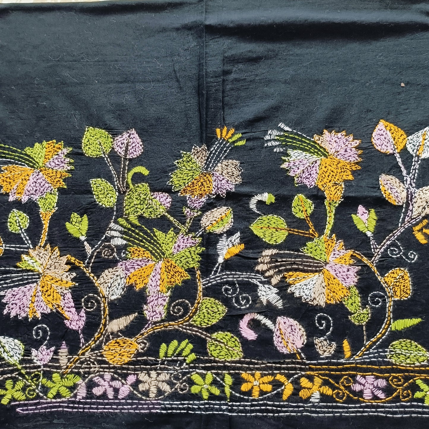 Designer Kantha Stitch Blouse Fabric