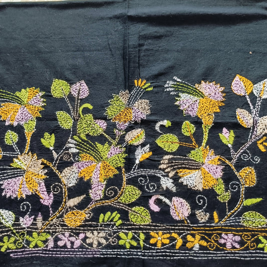 Designer Kantha Stitch Blouse Fabric